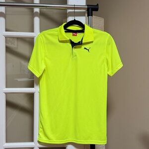 NWOT Puma Youth Bright Yellow/Lime Polo Shirt